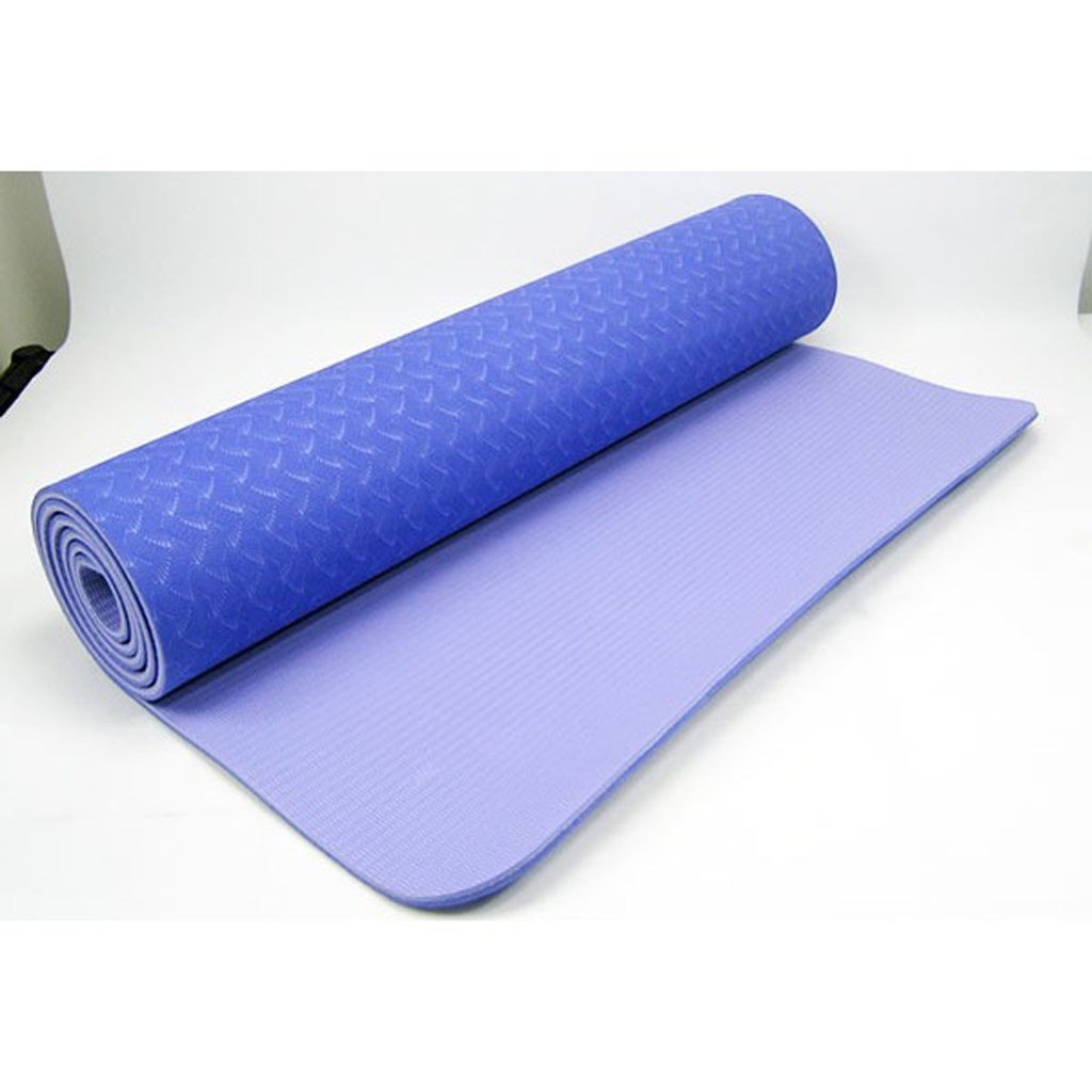 Thảm tập Yoga/ Gym TPE 2 LỚP 6MM cao su non