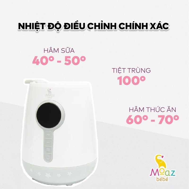 máy hâm sữa tiệt trùng siêu tốc Moaz Bebe MB021