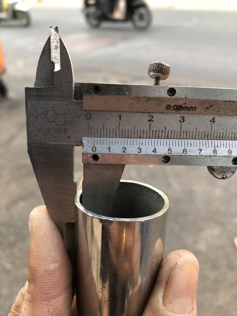 Cổ pô luvias inox xăng cơ 27mm x 2mm