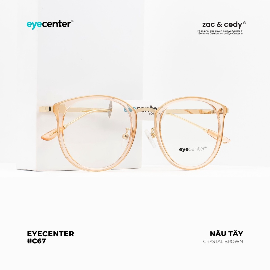 Gọng kính cận nữ chính hãng EYECENTER C67S kim loại chống gỉ nhập khẩu by Eye Center Vietnam