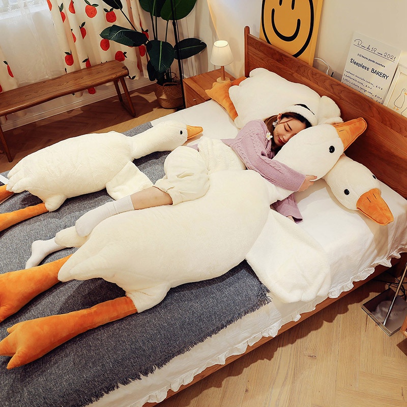 Gấu bông Đồ chơi nhồi bông Hình Con Ngỗng Ngộ Nghĩnh Kích Thước 50CM-160CM