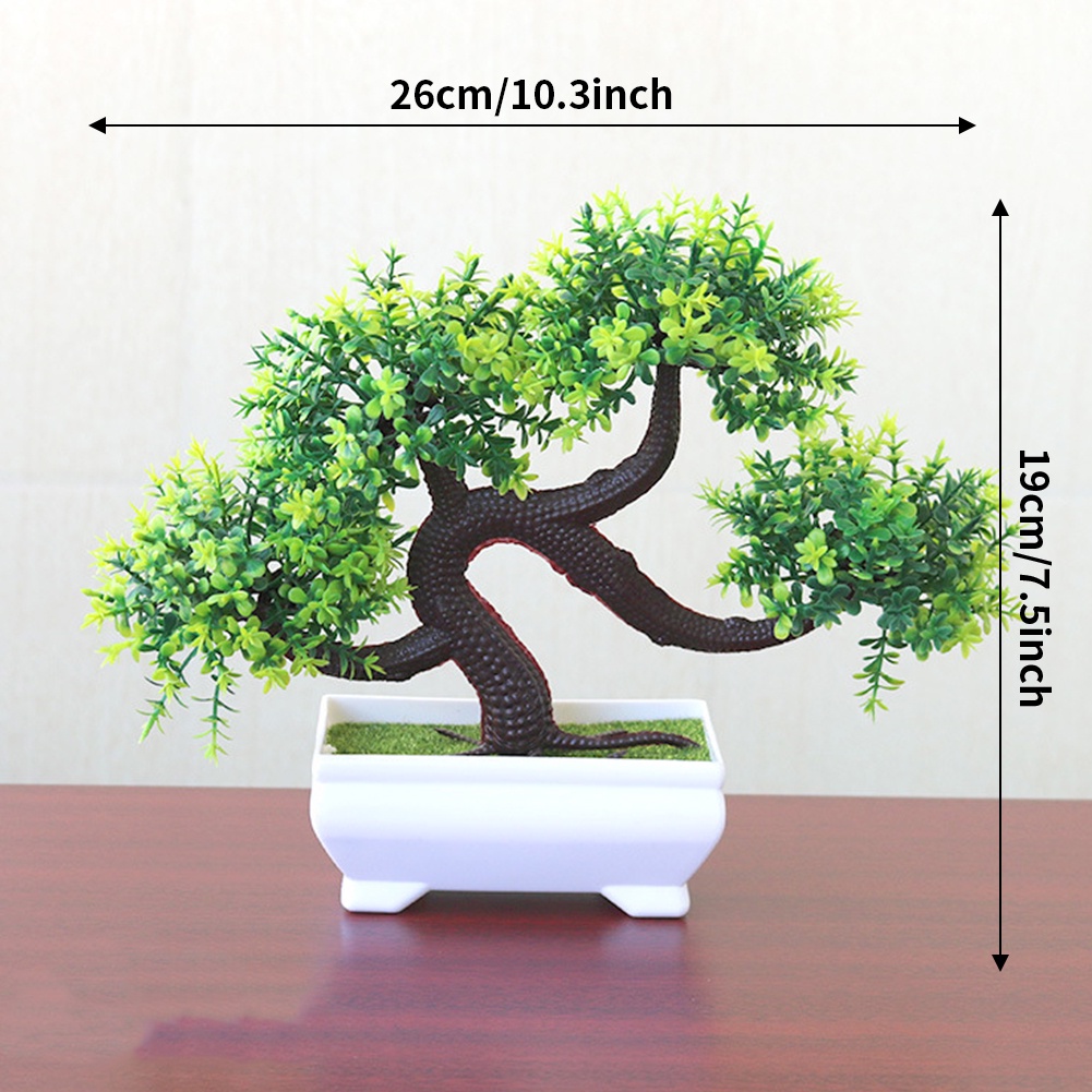 Chậu Cây Bonsai Nhân Tạo Nhỏ Xinh Trang Trí Bàn Làm Việc/ Khách Sạn/ Sân Vườn