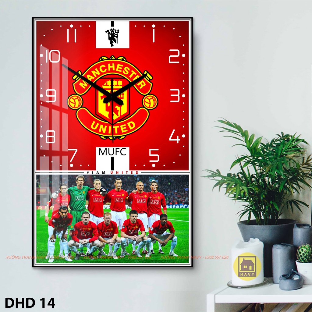 Đồng hồ Manchester United - phom chữ nhật