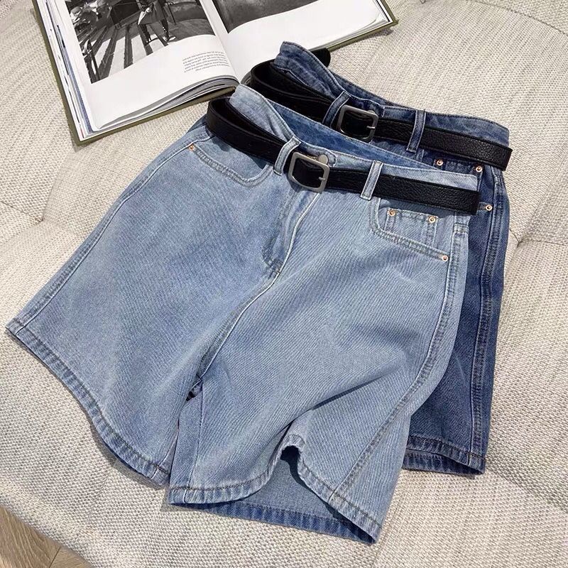 Quần Short denim Lưng Cao Dáng Rộng Mỏng Thời Trang Mùa Hè Hàng Mới Dành Cho Bạn Nữ