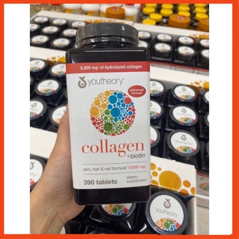 Viên Uống Collagen Youtheory + Biotin chính.