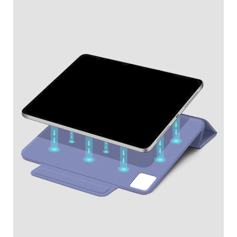 Bao Da Cover Nam Châm Hít Dành Cho Ipad Air 4 / Air 5 10.9 Inch 2022 Pro 11 2018 Quai Kẹp Pencil 2