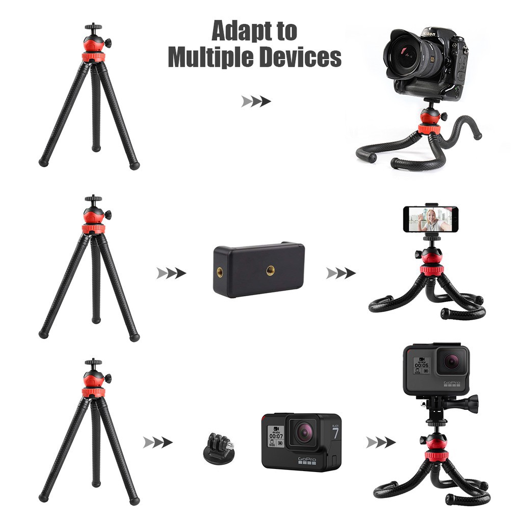 Chân đứng Tripod Selens mini hình bạch tuộc kèm kẹp camera cho điện thoại chất lượng cao