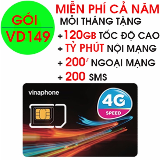 SIM VINA VD149 TRỌN GÓI 12 THÁNG MIỄN PHÍ 1 NĂM KHÔNG CẦN NẠP TIỀN, KHÔNG PHÁT SINH PHÍ HÀNG THÁNG