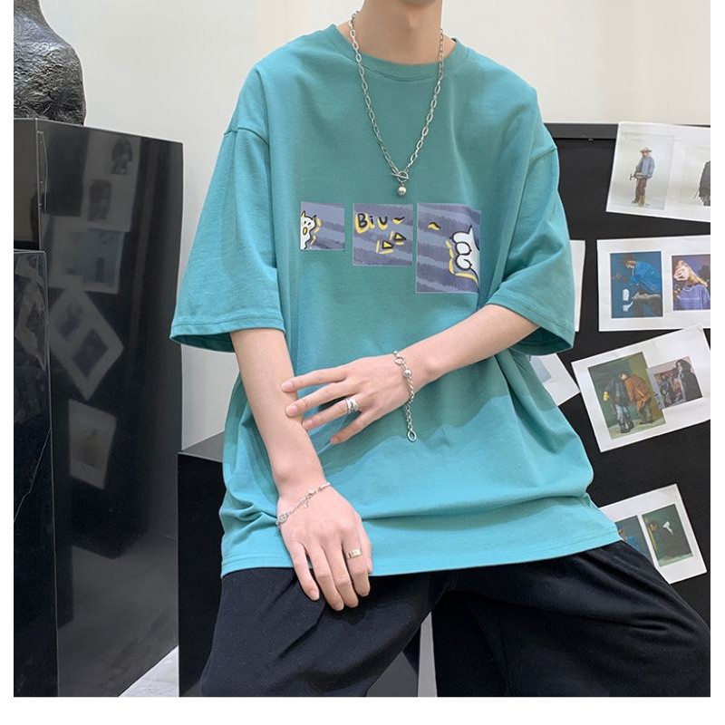 Áo thun tay lỡ nam nữ, áo phông unisex form rộng chất cotton mát mịn thấm hút mồ hôi in hình CẬU BÉ | BigBuy360 - bigbuy360.vn