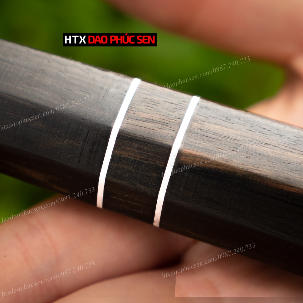 Cán dao Nhật bát giác gỗ mun - CN02