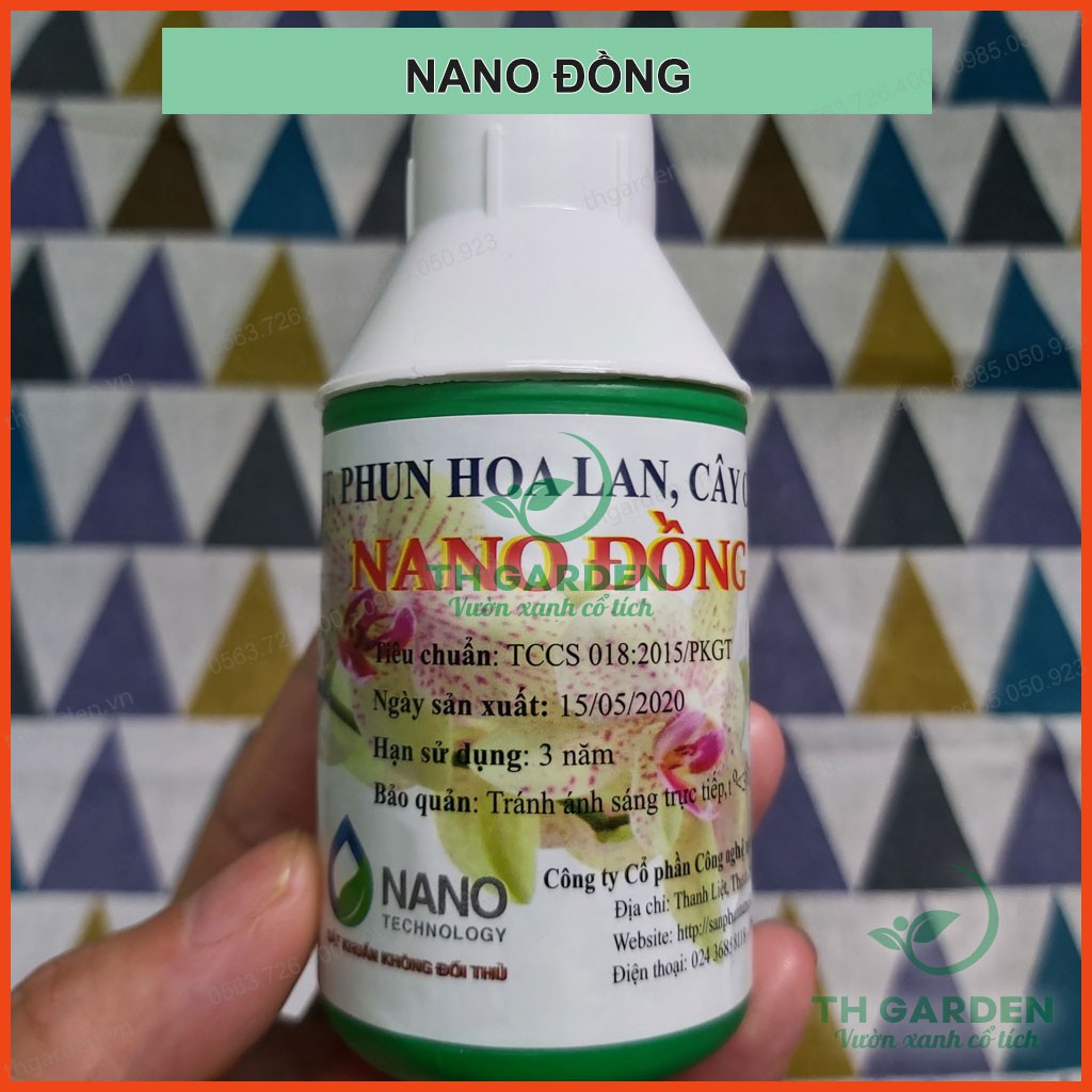 Dung Dịch Nano Đồng Phun Xịt Diệt Nấm Mốc, Vi Khuẩn Cho Hoa Lan, Cây Cảnh Chai 100ml