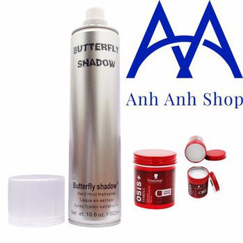 Freeship 99k TQ_[600ml] Gôm xịt tóc Butterfly Shadow (TO + MÀU BẠC + KHÔNG MÀU)