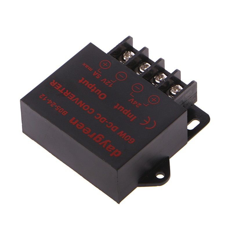 Thiết bị chuyển đổi điện áp từ 24VDC sang 12VDC bền bỉ tiện dụng