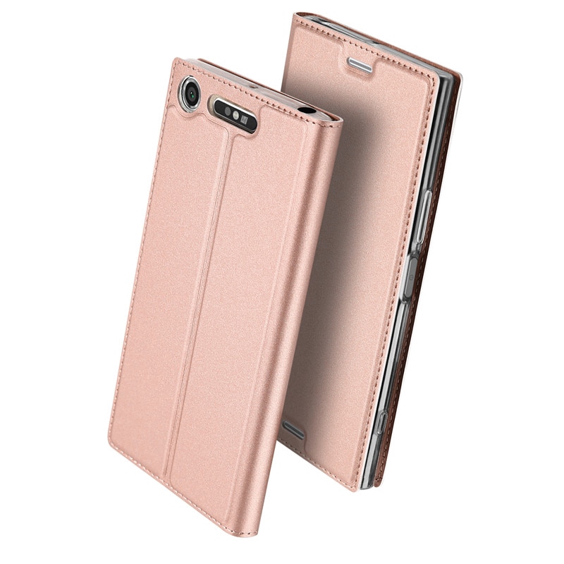 Bao da điện thoại nắp lật hít nam châm cho Sony Xperia XZ1