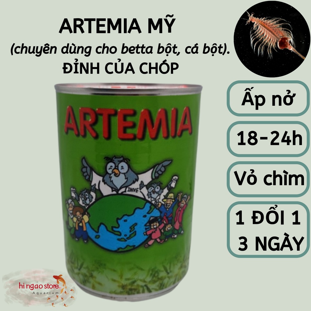 Trứng Artemia Mỹ Hàng Xịn -Thức ăn cá betta bột, cá bột | Hingaostore.