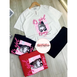 Set Đồ Bộ It’s girl kết hợp Quần Ngố - Form Rộng - Kèm Hình Thật