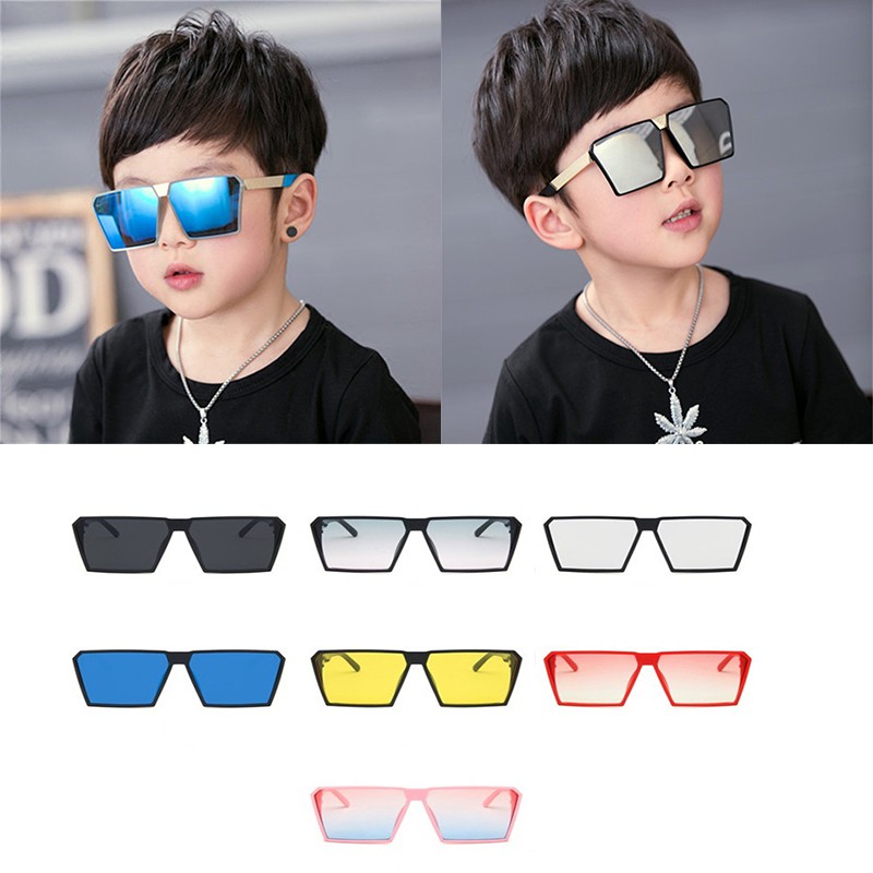 Oversize Square Kids Sunglasses Girls Baby Boys Festival Punk Goggle Sunglasses Uv400 Glasses Children