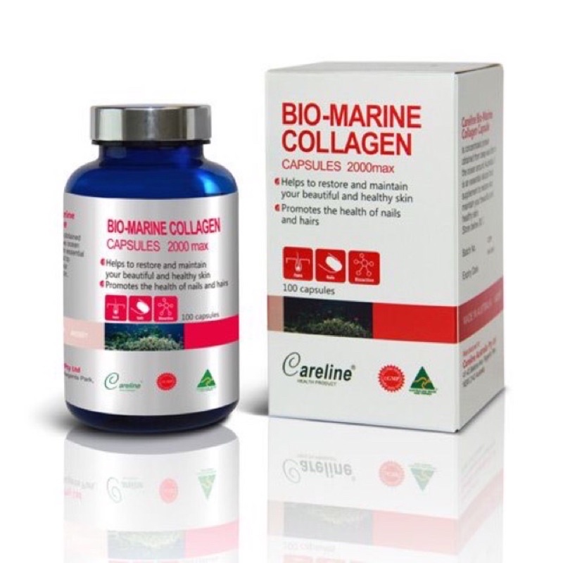 Viên Uống Đẹp Da Careline Bio Marine Collagen 2000mg, lọ 100 viên- chuẩn Úc