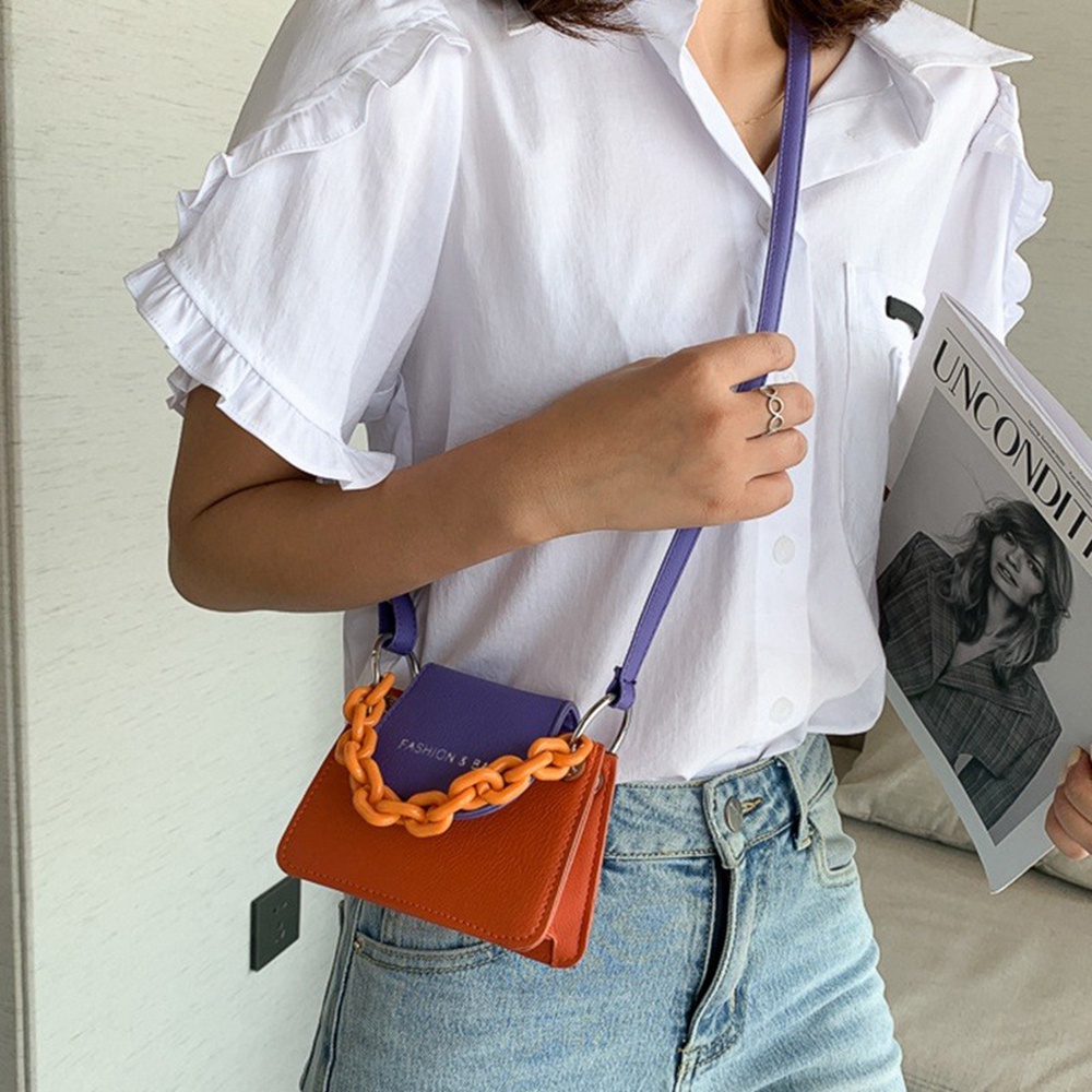 Túi Xách Da Pu Màu Sắc Kẹo Ngọt Xinh Xắn Cho Nữ