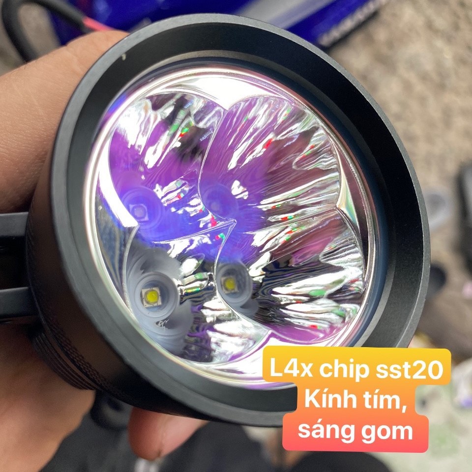 [Mã LIFEAUMAY giảm 10% tối đa 30k đơn 150k] Đèn Trợ Sáng L4x SST20, Kính Tím, Sáng Gom