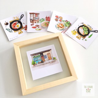 HOT! Khung tranh gỗ thông 2 mặt kính trong suốt size 20x20cm ! Tặng kèm ảnh