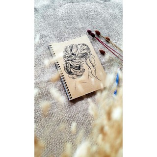 Sổ lò xo - sổ tay handmade - sổ vẽ chì