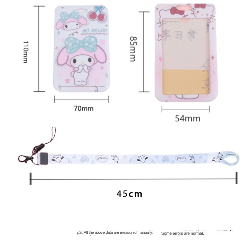 Ví Đựng Thẻ ID / Thẻ ID / Móc Khóa Họa Tiết Kuromi Dễ Thương Cho Học Sinh Ốp