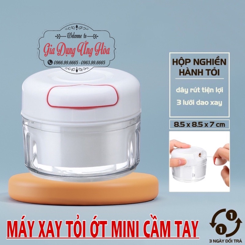 Máy xay tỏi ớt cầm tay Mini Food Chopper