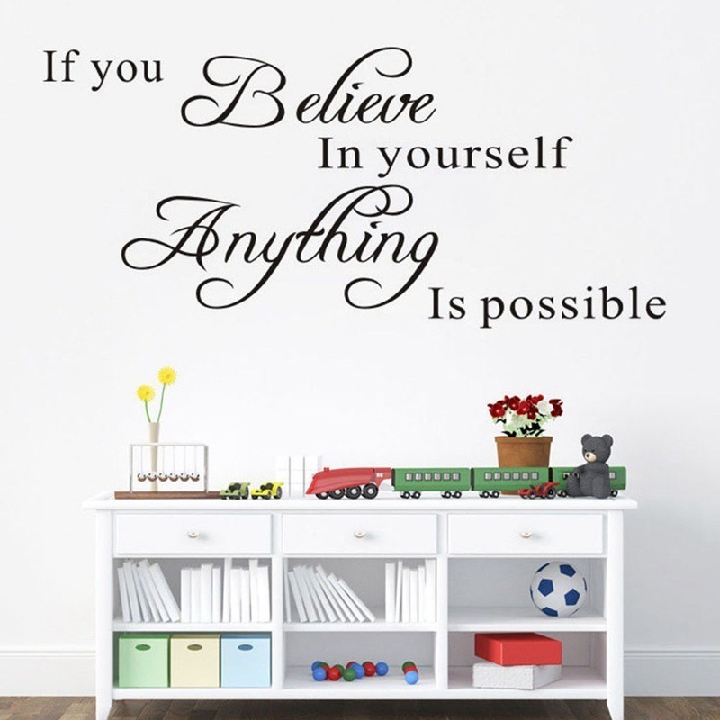 Miếng dán tường hình câu trích dẫn độc đáo phong cách