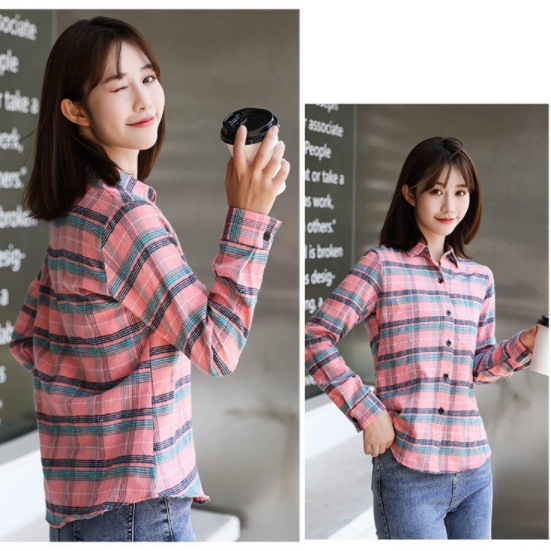 Sơ mi nữ ulzzang dài tay kẻ caro S22