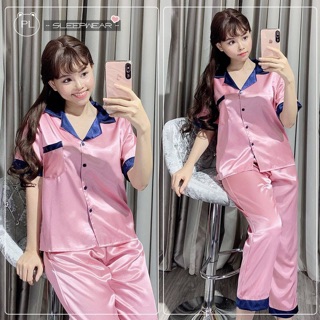 BỘ PHI LỤA PHỐI TAY NGẮN QUẦN DÀI