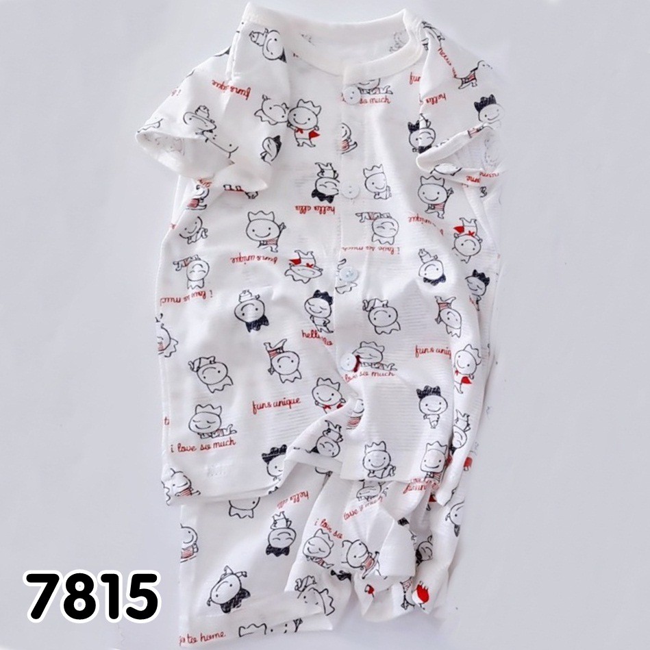 BỘ NGẮN TAY CÀI NÚT GIỮA NHIỀU HỌA TIẾT CHO BÉ TỪ 6KG- 19KG (2)