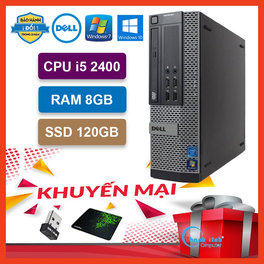 Máy Bộ Văn Phòng 🎉️ThanhBinhPC🎉 Bộ Máy Tính Để Bàn Cũ - Dell Optiplex 790/990 ( I5 2400/8G/120G )  - Bảo Hành 12 Tháng.