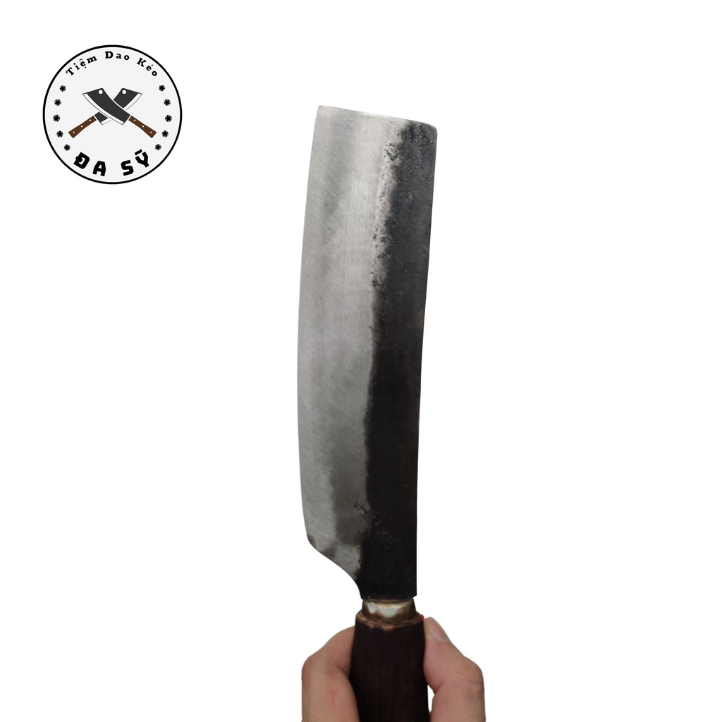 Dao Thái To Nhíp Xe, Thái Thịt, Thái Rau, Gọt Hoa Quả, Dao Rèn Từ Thép Nhíp Xe Siêu Bền, Cán Gỗ Chắc Chắn - D8