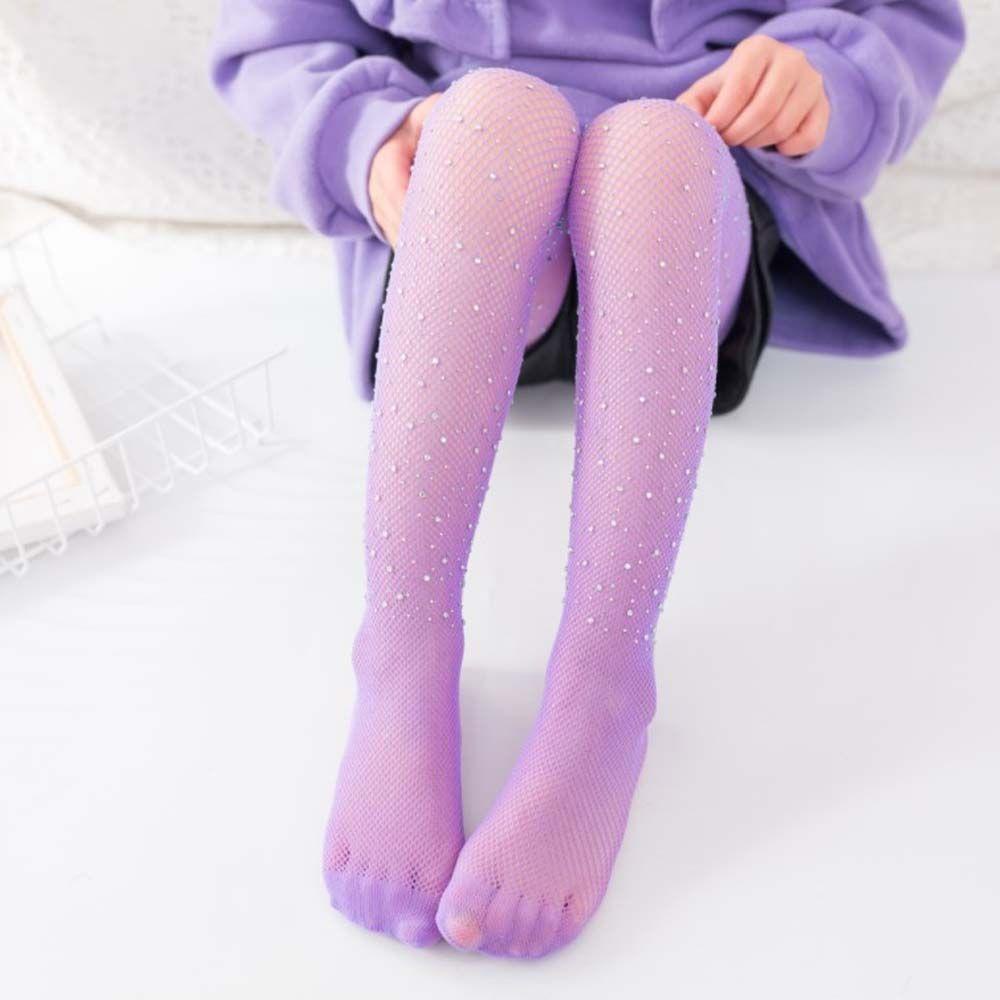 Quần Tất Lưới Nylon Co Giãn Đính Kim Sa Thời Trang Cho Bé Gái|Vớ Cotton DàI Cho Bé