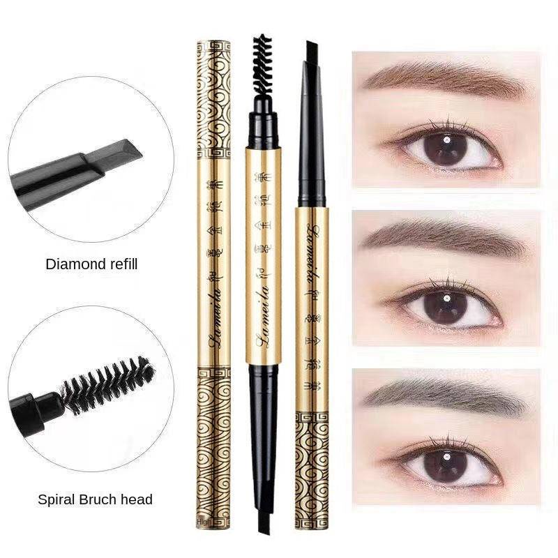 Bút chì kẻ lông mày hai đầu tự nhiên lâu trôi chống thấm nước và mồ hôi