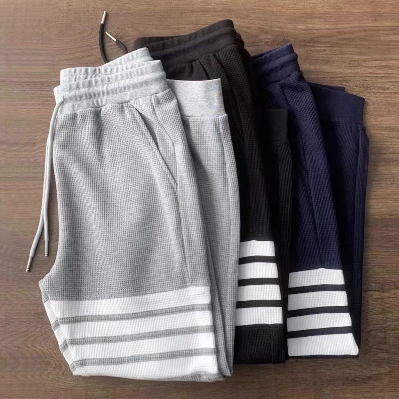 Quần thể thao nam nữ chất vải tổ ong co giãn thoải mái, quần nam nữ thu đông dài Jogger Thom