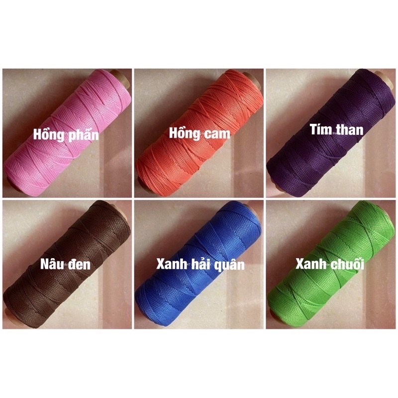 Combo 10 cuộn sợi dệt trơn 2mm