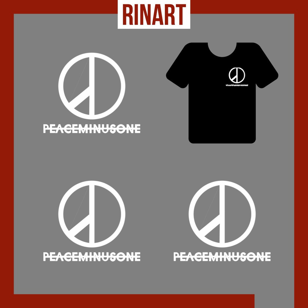 Decal Logo Sticker Patch in áo ủi trực tiếp lên vải hình biểu tượng hoà bình Peace Minusone