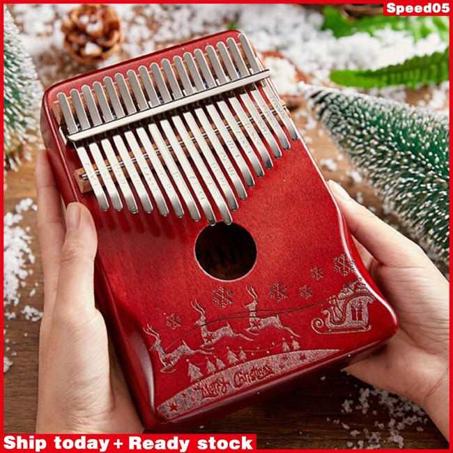 Đàn Kalimba 17 Nốt Bằng Gỗ Phong Cách Giáng Sinh