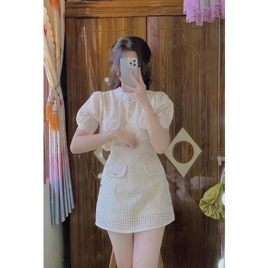 Set áo sơmi và chân váy tiểu thư Mihan