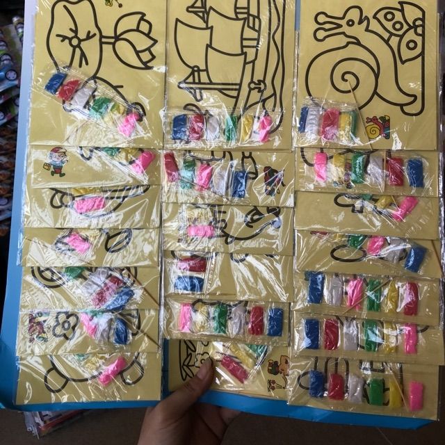 Tranh tô màu cát ( 20 tranh 1 vỉ ) chuyên sỉ đồ trẻ em