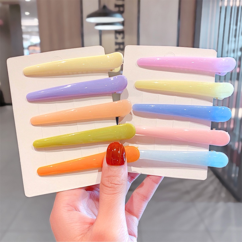Kẹp mỏ vịt kẹp tóc cao cấp màu candy ngọt bóng nhiều size Ulzzang