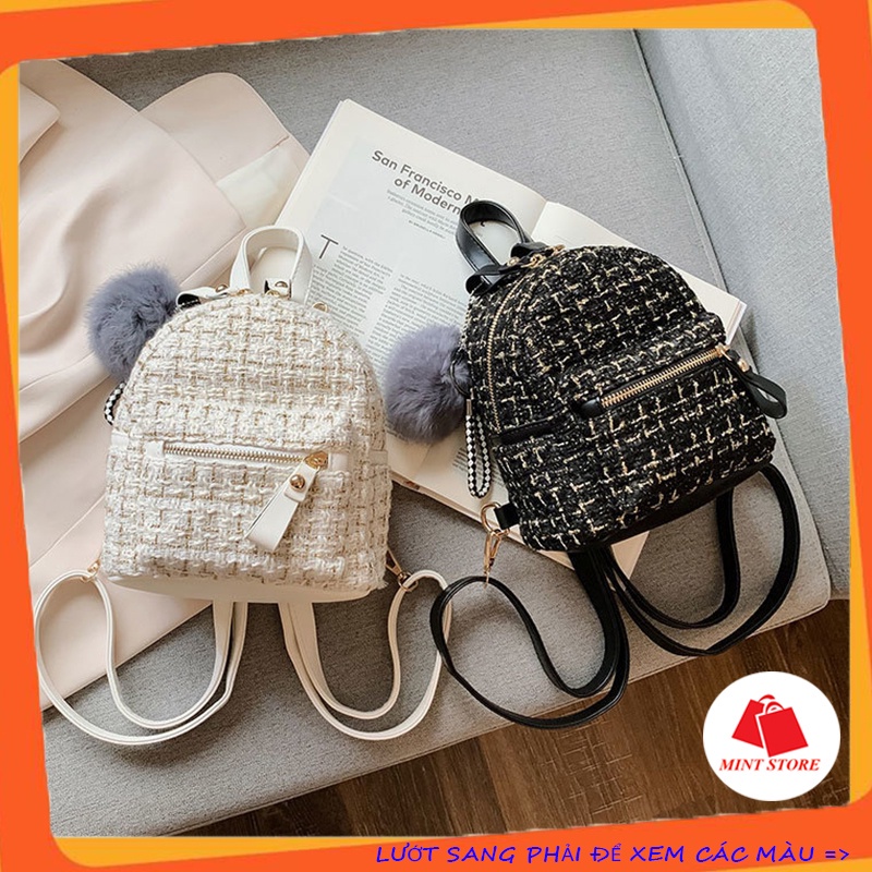 Balo mini nữ nhỏ vải dạ đẹp đi chơi thời trang phong cách hàn quốc Hot