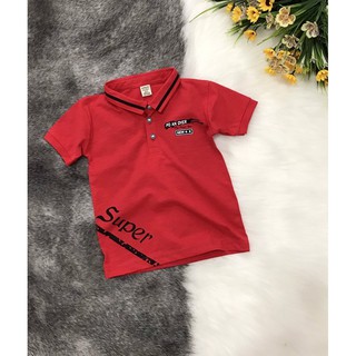 Áo thun bé trai có cổ Super (10 - 38 kg)