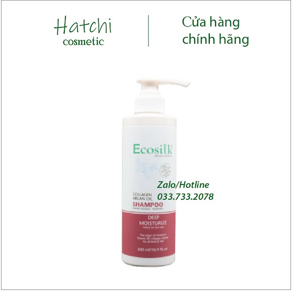 DẦU GỘI DẦU XẢ PHỤC HỒI CHUYÊN SÂU HƯƠNG NƯỚC HOA ECOSILK ORGANIC 500ML