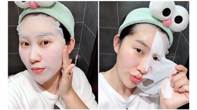 Băng Đô Turban Makeup/Rửa Mặt Vải Nhung Lông Ếch Nhồi Bông Có Khóa Dán