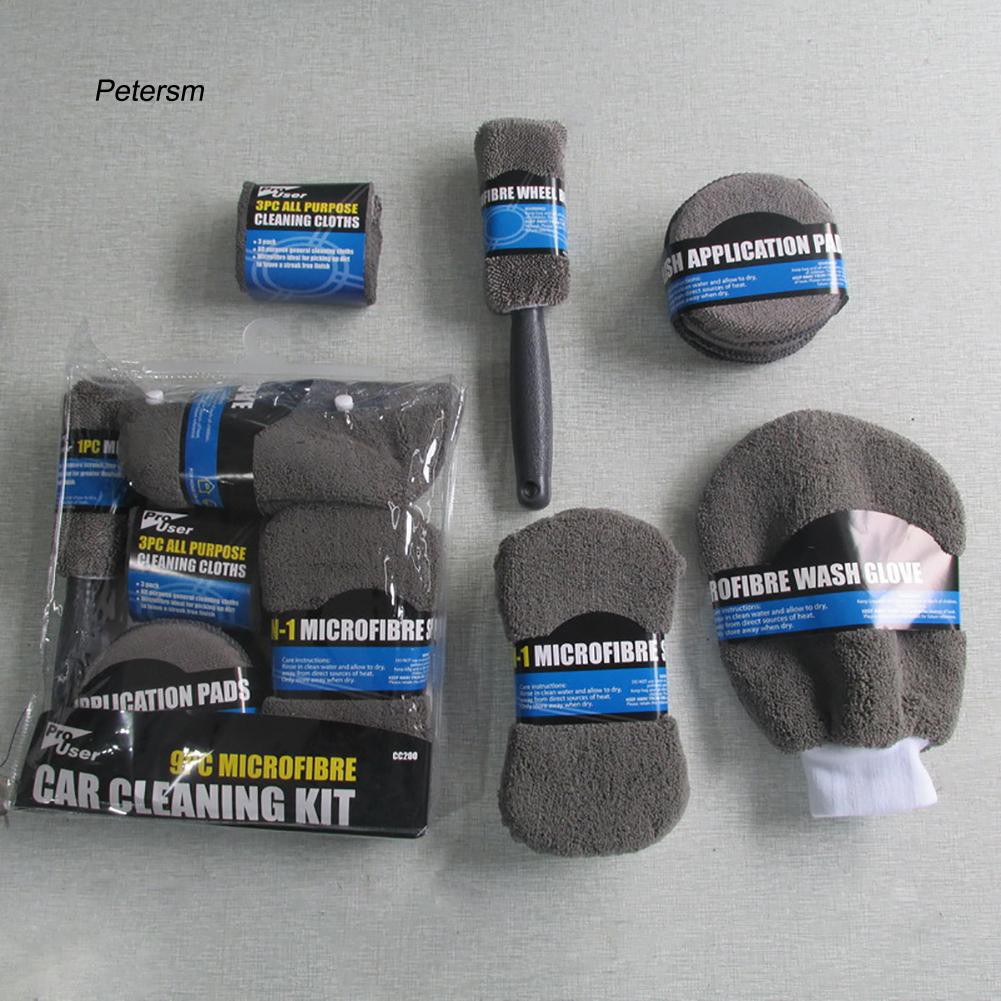 Bộ 9 Găng Tay Rửa Xe Hơi Bằng Microfiber Chất Lượng Cao