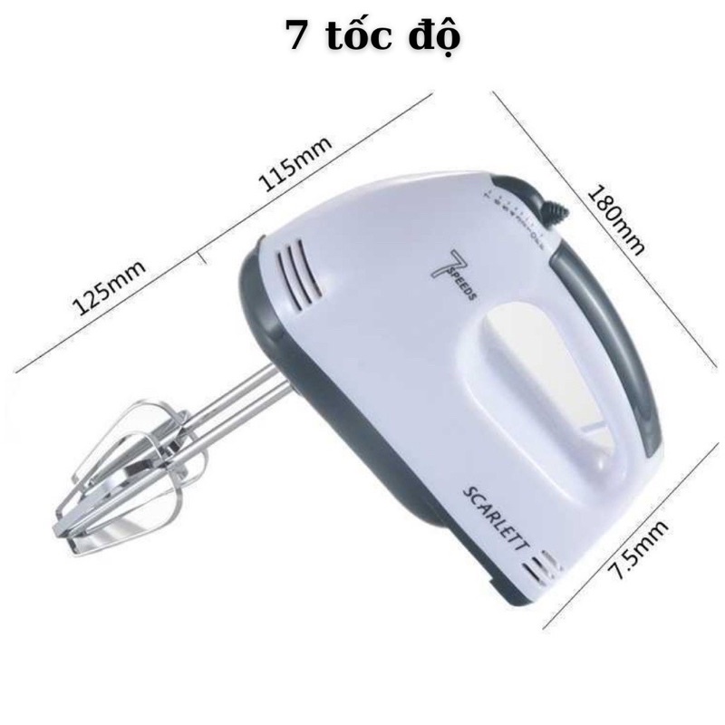 MÁY ĐÁNH TRỨNG CẦM TAY 7 TỐC ĐỘ SCARLETT CÔNG XUẤT 180w