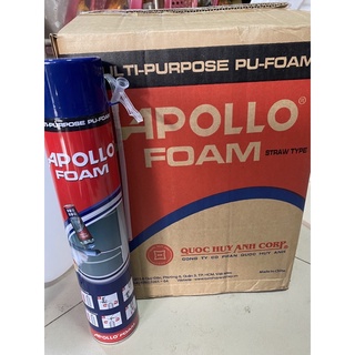 Keo bọt trương nở apollo foam trám khe hở chống thấm có vòi bơm đi kèm